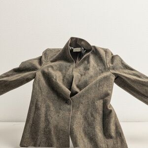 Miss Pendleton Wool Gray Suit Blazer Jacket Coat Excellent Condition Size 14